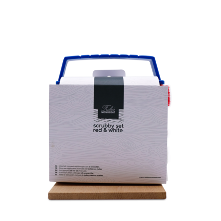 Rubio Monocoat Scrubby Set Red/White 5 Scrubby's