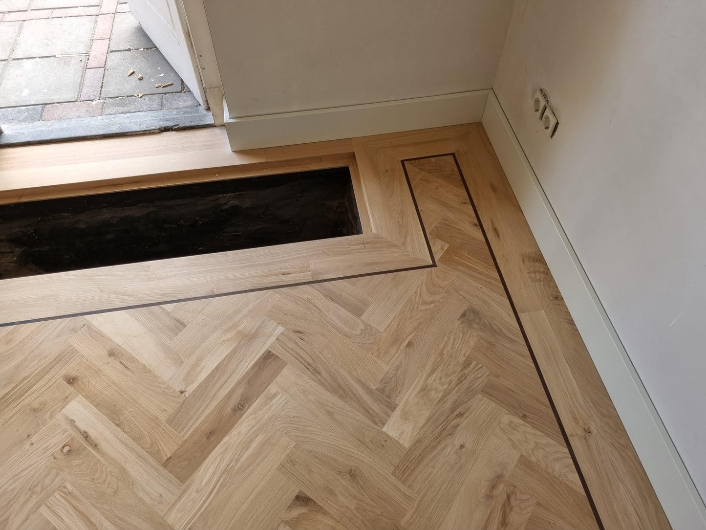 Oud Systeem Visgraatvloer per m2