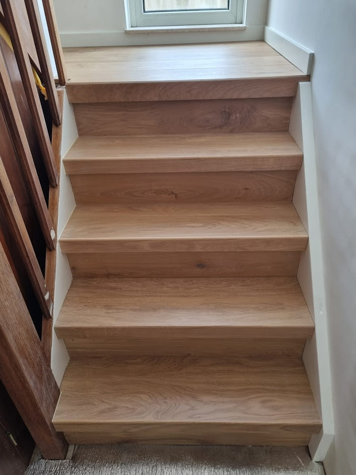 Eiken trap renoveren eiken stootborden