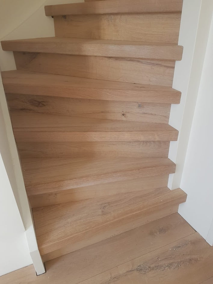 Eiken trap renoveren eiken stootborden