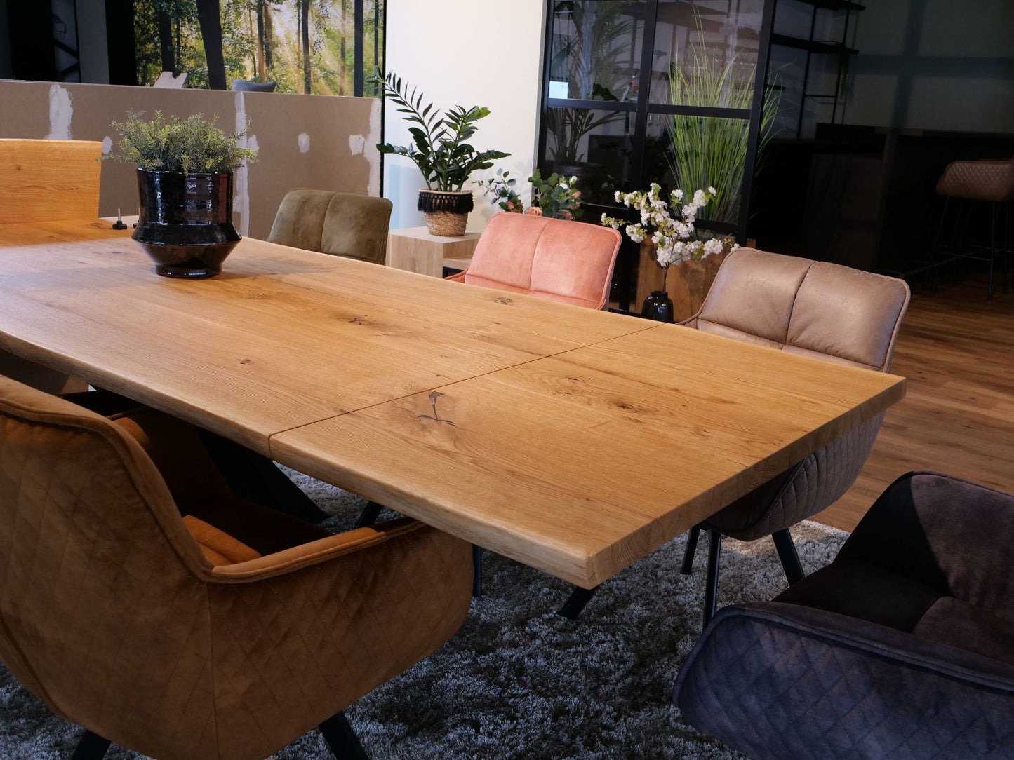 Boomstam tafels op kleur