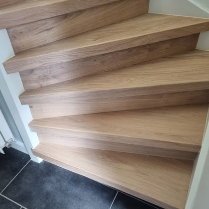 Eiken trap renoveren eiken stootborden